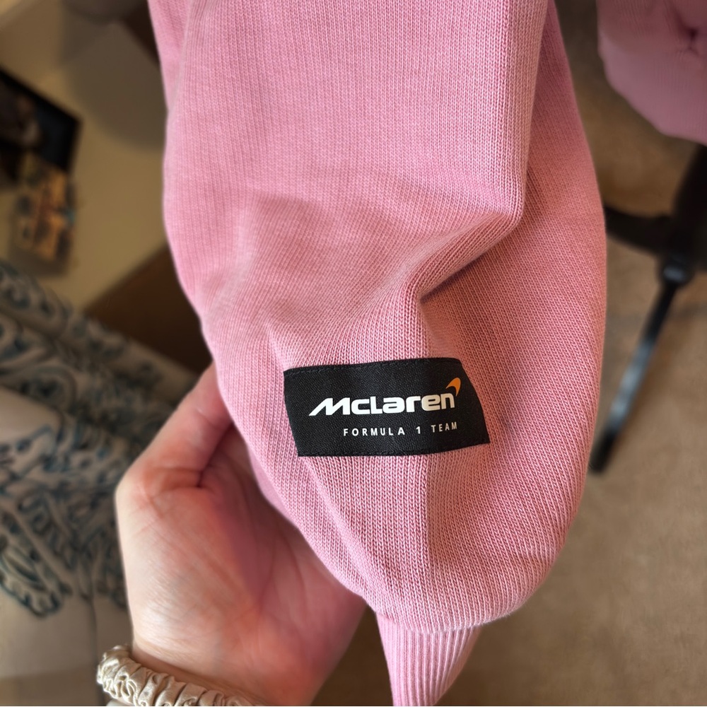 Men's Formula 1 McLaren Pink Zip-Up Sweater - Picture 2 of 8
